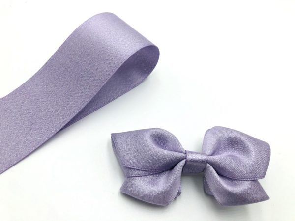 SHIMMER PURPLE <br>double faced satin ribbon