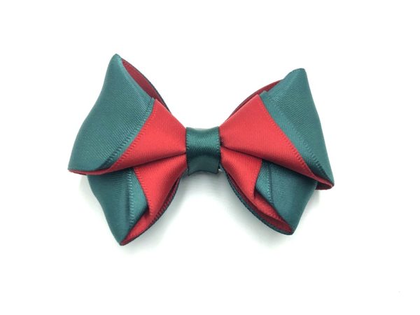 layered bow - hunter/red<br/>clearance (Christmas release 5)